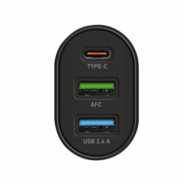 SBS – 30 W USB‑C PD + 2× USB‑A Snellader – Zwart - Afbeelding 2
