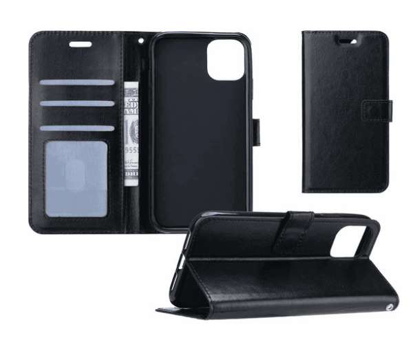 XSSIVE Bookcase – iPhone 13 Pro, zwart en multifunctioneel
