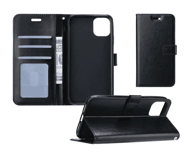 XSSIVE Bookcase – iPhone 13 Pro hoesje, zwart en multifunctioneel