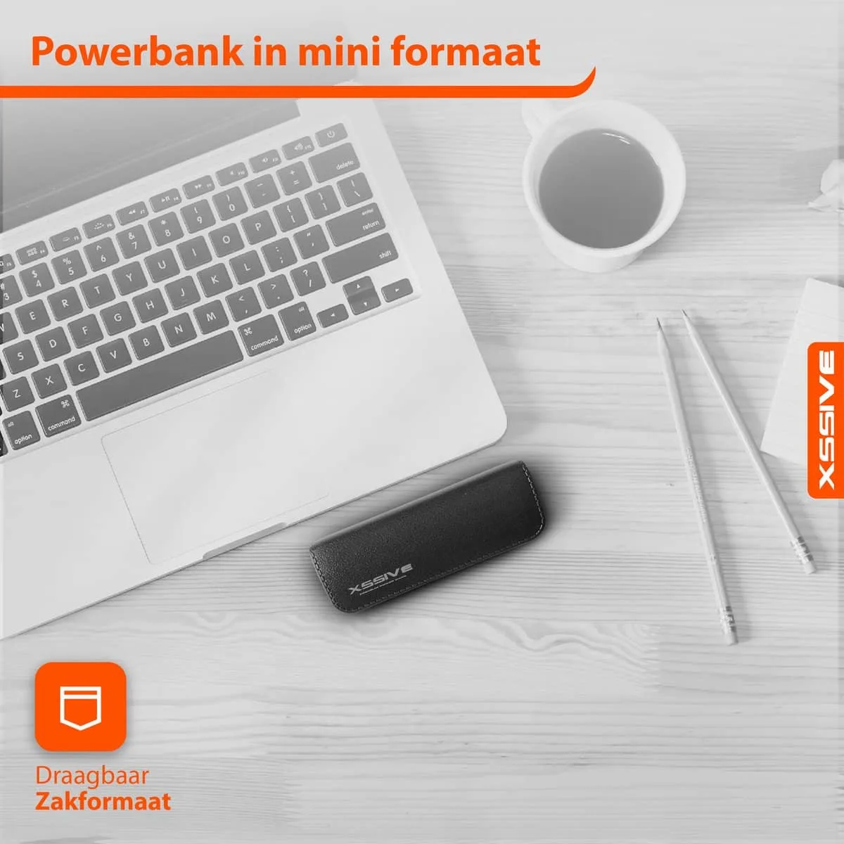XSSIVE Compact Powerbank 2600mAh XSS-PB01 2 XSSIVE Compact Powerbank 2600mAh XSS-PB01 - Afbeelding 2