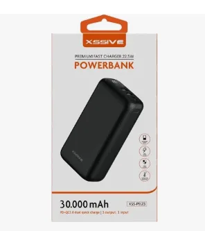 Xssive XSS-PB23 Fast Charger Powerbank 30.000 mAh – 22,5 W PD/QC – Zwart 2 Xssive XSS-PB23 Fast Charger Powerbank 30.000 mAh – 22,5 W PD/QC – Zwart - Afbeelding 2