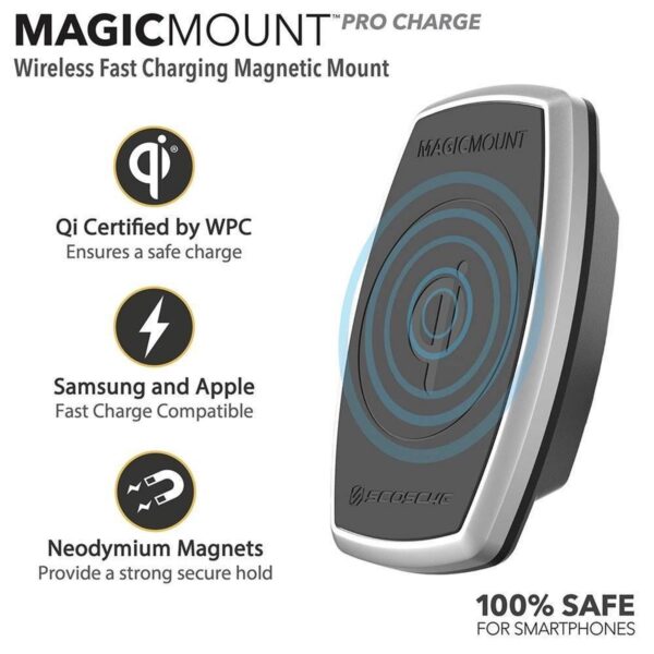 Scosche magic MOUNT Pro Qi Charge Window/Dash zwart - Afbeelding 2