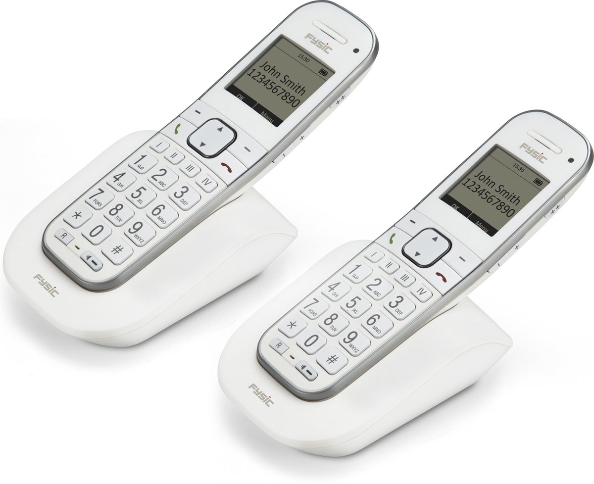 Fysic FX-9000 DUO Senioren DECT telefoon – Comfortabele en duidelijke seniorentelefoon