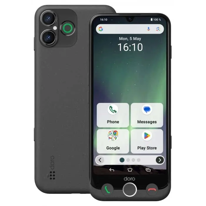 Doro Aurora A30 Graphite – Gebruiksvriendelijke 4G Senioren Smartphone