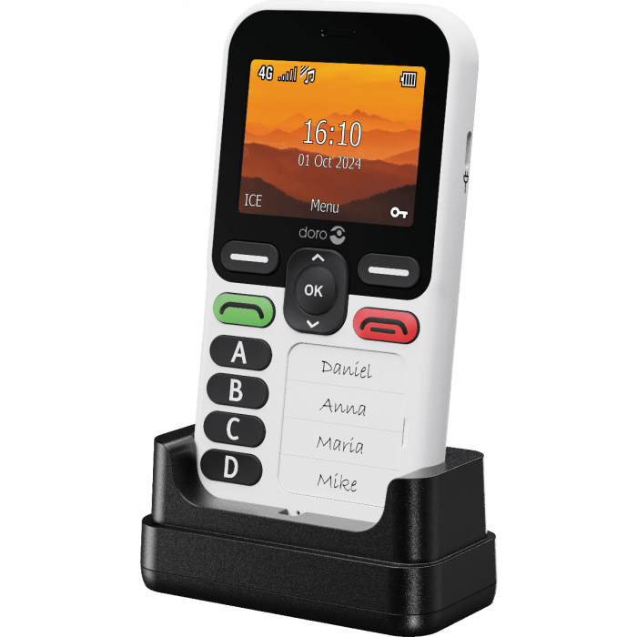 Doro Leva X10 | Eenvoudige senioren gsm met 4 geheugentoetsen (4G)