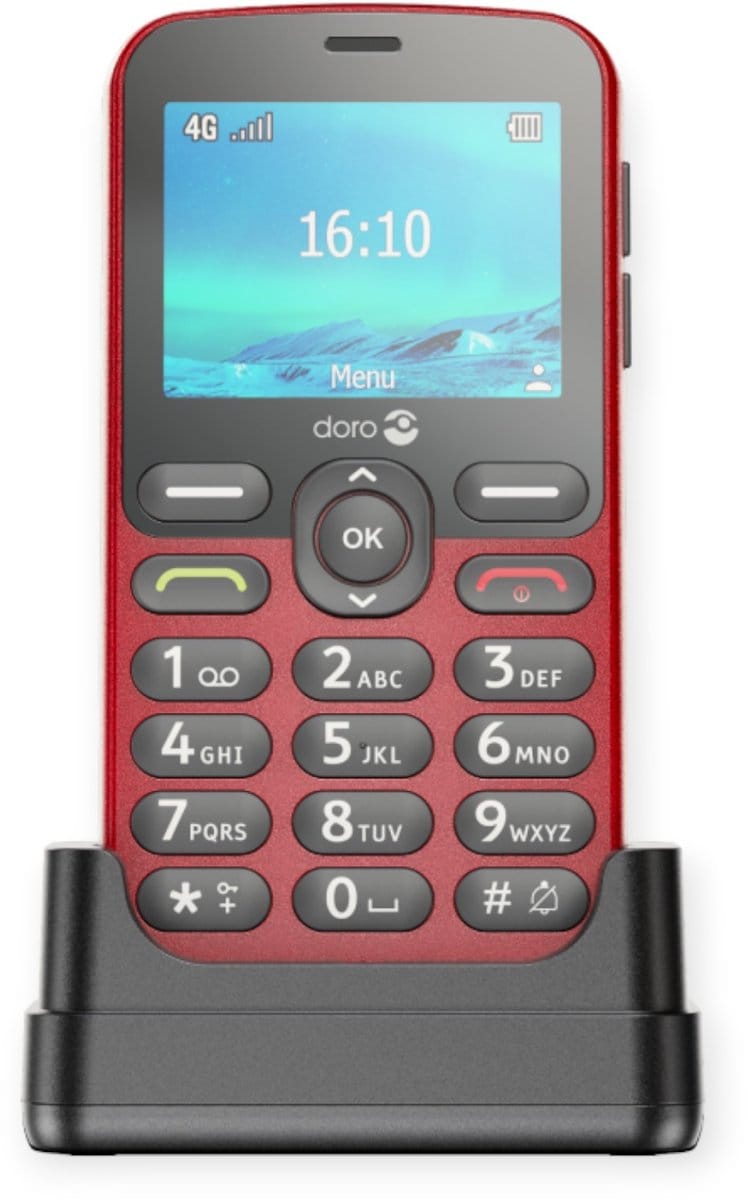 Doro 1880 Senioren GSM 4G – Groot Scherm – Alarmknop – Camera – Zaklamp (Rood) 1 Doro 1880 Senioren GSM 4G – Groot Scherm – Alarmknop – Camera – Zaklamp (Rood)
