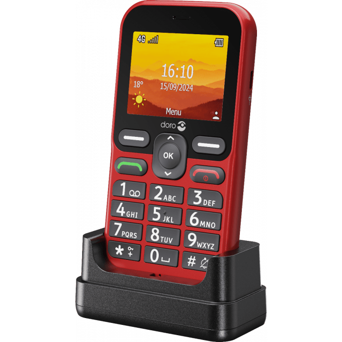 Doro Leva L10 – Eenvoudige Senioren GSM 4G (Rood) 1 Doro Leva L10 – Eenvoudige Senioren GSM 4G (Rood)