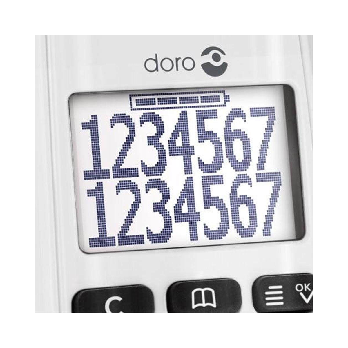 Doro PhoneEasy 110 - Duo DECT telefoon - Wit 2 Doro PhoneEasy 110 - Duo DECT telefoon - Wit - Afbeelding 2